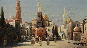 Escenas callejeras orientales Alphons Leopold Mielich Escenas orientalistas Pinturas al óleo